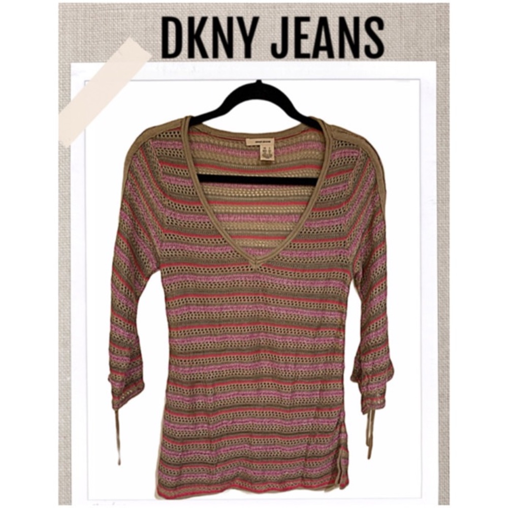 DKNY Blouse Tunic Boho Missoni Print style Size S